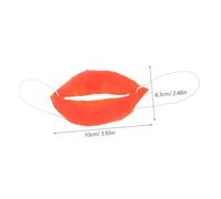 BESPORTBLE 6 Piezas Accesorios de Cosplay Divertidos Labios Rojos Gruesos de Plástico para Bromas Fiestas y Celebraciones Día Inocentes