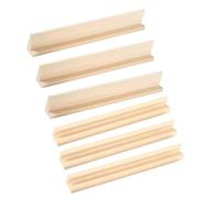 BESPORTBLE 6 Piezas Bases de Madera para Dominó y Soporte Versátil para Tren Mexicano y Exhibición de Fichas para Familiares y Manualidades Creativas