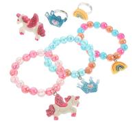 BESPORTBLE 6 Piezas Conjunto De Pulsera De Perlas Favores De Fiesta Cadena De Muñeca De Color Pulseras Decoración De Muñeca De Dibujos Animados Anti-perla (plástico)
