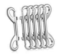 BESPORTBLE 6 Piezas Hebilla para Mascota De Clips De Doble Extremo Ganchos Presión Clips Resistentes para Correa De Perro Ambos Extremos Suitable for Camping and Outdoor Activities