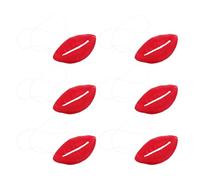 BESPORTBLE 6 Piezas Juguete de Broma de Labios Rojos Halloween de Vinilo | Efecto Elástico, Forma de Salchicha y Boca Grande, para Dedos y Disfraces en Fiestas