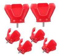 BESPORTBLE 6 Piezas Recogepelotas de Golf Rojo Brillante Práctico Recogedor Manual para Putter Swing Mejora la Eficiencia la Recogida sin Agacharse Herramienta Ligera para Entrenamiento