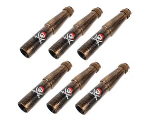 BESPORTBLE 6 Piezas Telescopios Monoculares para Fiesta Temática Pirata Telescopios Pequeños Portátiles con Diseño Retro para Accesorios de Disfraces y Regalos Eventos