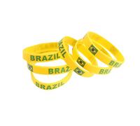 BESPORTBLE 6 Pulseras De Silicona De Brasil - Bandas De Goma Deportivas Para Fanáticos Del Fútbol - Accesorios Motivacionales Para Eventos Internacionales y Competencias Deportivas