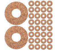 BESPORTBLE 60 piezas de agarres para púas de guitarra de 19 mm/0,8" Evita que se te caigan las púas de guitarra mientras tocas. No se pegan a la mano. Agarres de corcho ultrafinos para un mejor