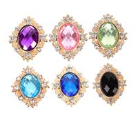 BESPORTBLE 6piezas Accesorios De Hebilla De Zapatos Forma De Joya Adornos Para Cordones Clips Para Zapatos De Tacón Decoración Para