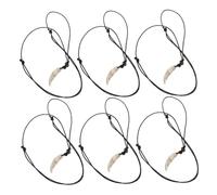 BESPORTBLE 6piezas Collar de Imitación de Diente Animal Colgante Único de Acrílico Collar de Moda Unisex para Fiestas y Conciertos