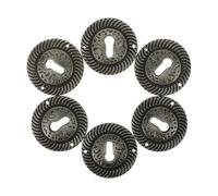 BESPORTBLE 6piezas Cubiertas de Ojo de Cerradura de Aleación de Zinc Placas Decorativas Retro para Muebles Antiguos Protector Ovalado Vintage para Decoración de Cómodas