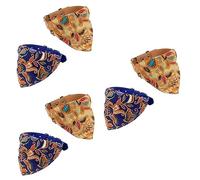 BESPORTBLE 6piezas Pañuelo De Algodón para Mascotas Babero Absorbente para Perros Accesorios De Mascotas s Color Azul y Khaki