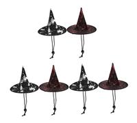 BESPORTBLE 6piezas Sombrero De Halloween para Mascotas De Gato y Perro Accesorios Divertidos para Fiestas Decoración De Cabeza Elementos De Bruja para Celebraciones y Eventos De Otoño