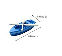 BESPORTBLE 7 Conjuntos Miniaturas Barcos con Remo Decoración Playa Micro Paisaje para Casa Muñecas Adornos Azul