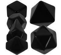 BESPORTBLE 7 Dados en Blanco de Plástico para RPG Set de 7 Piezas Negros Dados de Varios Lados Superficie Lisa y Esquinas Redondeadas Accesorios para Juegos de Mesa y Cubos de Historias