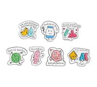 BESPORTBLE 7 piezas Broches de de Química Metal Decorativo Pin de Solapa Divertido para Ropa Mochila y Sombrero Diseño de Dibujos Animados Original
