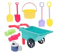BESPORTBLE 7 Piezas Juguetes de Playa para Incluye Carrito Pala y Rastrillo Cubo de Playa para Aire la Arena Color Aleatorio