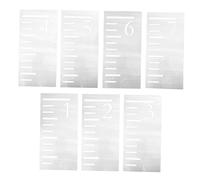 BESPORTBLE 7 piezas Plantilla de Regla de Crecimiento Infantil de Plástico Pet Diseño Reutilizable Juego para y Decorar Paredes para Educación Casa y Manualidades