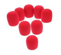 BESPORTBLE 8 Fundas de Espuma para Micrófono Reutilizables Color Rojo Protección contra Viento y Spray para Micrófonos de Mano en Ktv y Grabación en Casa