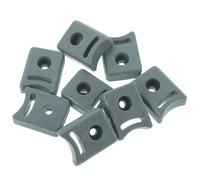 BESPORTBLE 8 Piezas Almohadilla Guía para Puerta de Ducha de Plástico, Pieza de Puerta de Ducha Redondeada, Tope Anticolisión Tornillos, para Reforma de Baño