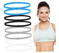 BESPORTBLE 8 Piezas Diademas Elasticas para Entrenamiento Antideslizantes para Hombres y Mujeres Diademas Deportivas para Mujer Cinta Deportiva Pelo