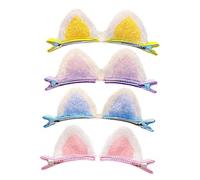 BESPORTBLE 8 Piezas Horquilla De Orejas De Gato Central De Pelo De La Oreja De Gato Pinzas Para El Cabello Para Niñas Precioso Pasador De Pelo Clasificado Cabello Lindo Clips Hola Felpa