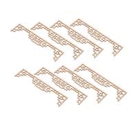 BESPORTBLE 8 Piezas Miniatura Pantallas Chinas de Madera sin para Casas de Muñecas Accesorios Decorativos de Estilo para de Mesa de Arena Beige