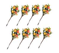 BESPORTBLE 8 Piezas Púas de Huevos de Pascua con Flores Artificiales y Bayas de Primavera para Decoración de Jarrón y Arreglos de Pascua