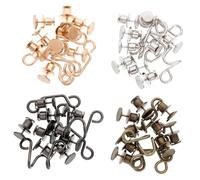 BESPORTBLE 8juegos Traje de Jeans Botones Ajustables para Pantalones Vaqueros Extensor de Hebillas de Cintura Extraíble para Ajustar el Cinturón Jeans