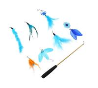 BESPORTBLE 8piezas Juguetes para Gatos Varita para Coquetear Juguete para Gatos para Interiores