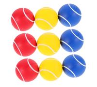 BESPORTBLE 9 Piezas Bolas de Tenis PU para Coloridas para Entrenamiento Deportivo Interior y Exterior Juguete Infantil Resistente y Seguro para Ejercicio y Diversión