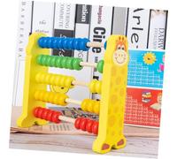 BESPORTBLE Ábaco de Madera Colorido de Juguete Educativo de Numeración para Niñas Edad Preescolar Herramienta de Cálculo Creativa para Aprendizaje Matemático Temprano Modelo de Jirafa