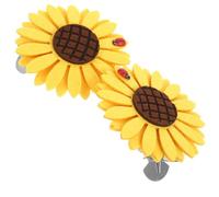 BESPORTBLE Abrazaderas para Cortinas Diseño de Girasol, 2 Clips Fáciles de Fijar para Cortinas Delgadas, Hechas de Tela No Tejida y Metal, Ideales para Mudanzas