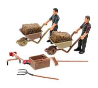 BESPORTBLE Accesorios De Granja Miniatura 12 Piezas, Juego De Herramientas De Plástico, Decoración para Niños y Adultos, Modelo De Granjero Realista, Set para Paisaje De Mesa De Arena
