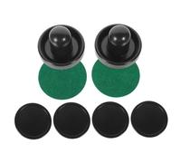 BESPORTBLE Accesorios para Mesa de Hockey sobre Aire con Empujadores Negros Discos Negros de Repuestos y Duraderos para Familiar y Entretenimiento Casa