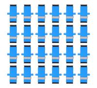 BESPORTBLE Adaptador De Fibra Óptica Brida, Conector De Cable Simple 24 Piezas, Reutilizable y Baja Pérdida De Inserción, para Sistemas De Comunicación y Redes Locales, Color Metálico