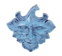 BESPORTBLE Adorno de Pared Del Hombre de La Hoja: Escultura de Pared Colgante Del Espíritu Del Bosque Decoración Colgante de Pared Del Hombre Verde Azul