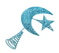 BESPORTBLE Adorno Punta del Árbol de Navidad en Hierro Forma de Estrella Tridimensional Azul para Decoración Navideña y Ambiente Festivo