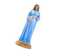 BESPORTBLE Adorno Virgen María Embarazada de Resina Figura Decorativa Clásica para Escritorio Estatua Religiosa Católica para Decoración Interior y Obsequio 1 Pieza