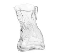 BESPORTBLE Adornos De Jarrón De Vidrio De Papel Plisado Jarrón Versátil Jarrón Jarrón Bohemio Transparente Decoración Floral Jarrón Estético Jarrón De Medio Cuerpo