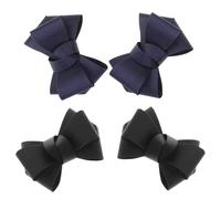 BESPORTBLE Adornos para Zapatos Mujer Lazo Desmontable en Tela y Pvc, Diseño Clásico y Elegante para Sandalias y Zapatillas, 4 Piezas para Trabajo y Escuela