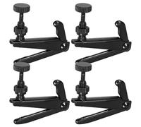 BESPORTBLE Afinadores Finos de Latón para Violín 3/4-4/4, 4 Piezas Negras Tornillos de Ajuste, Accesorios para Músicos de Cuerdas en Presentaciones Completas