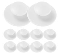 BESPORTBLE Agarre Cómodo 10 Pomos Autoadhesivos Redondos Diseño Ergonómico para Cajones y Puertas de Armarios de Plástico Blanco para Uso en Cocina y Hogar