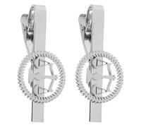 BESPORTBLE Alfiler de Corbata para Hombre 2 Piezas Acero Inoxidable Diseño Balanza de Justicia Color Plata Clip Elegante para Abogados, Jueces y Bodas Uso Profesional y Diario