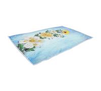 BESPORTBLE Alfombra Antideslizante para Baño y Entrada, Cojín Absorbente de Suelo 50x80 Cm, Diseño Flor Decorativa, Material Seguro y Suave, Alfombra Lavable para Dormitorio y Pasillo