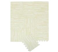 BESPORTBLE Alfombra De Juego Para Bebés Tapete Puzzle De Espuma Eva 30x30x1 Cm Blanca Madera Protectora Para Gateo y Suelo Infantil 10 Piezas Para Habitaciones y Sala