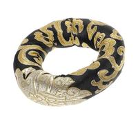 BESPORTBLE Almohadilla Para Cuenco Tibetano Bordada a Mano, Diámetro 12 Cm, Color Negro, Cojín Decorativo Para Base De Cuencos Budistas, Soporte Estable Para Meditación y Yoga