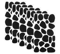 BESPORTBLE Almohadillas de fieltro negro con diseño de vaca, 5 hojas autoadhesivas removibles, ideales para manualidades y decoración de fiestas temáticas