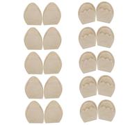 BESPORTBLE Almohadillas Pies Delanteros y Cojines para Tacones Altos, Esponja Suave Reutilizable, Ajustador de Punteras para Zapatos Deportivos Tacón, 10 Pares (5 Redondas 5 Puntiagudas), Piel Beige