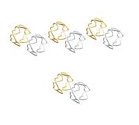 BESPORTBLE Anillo Abierto Amar Anillos De Nudillos Para Mujer Corazones Anillos Anillo De Mujer Anillos Para Mujeres Anillos De Chicas Anillos De Cobre 2 Piezas X 4