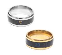 BESPORTBLE Anillo De Acero Inoxidable Anillo De Decoloración Por Calor Elegante Obsequio De Cumpleaños Joyería Dedo Decoloración Por Calor