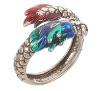 BESPORTBLE Anillo Dragón Retro Ajustable de Esmalte Dedo Joyería Creativa y Decorativa Anillo Mujeres y Hombres Simbólico Poder