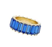 BESPORTBLE - Anillo para mujer, diseño de arco iris, color multicolor, azul, elegante joya de moda chic